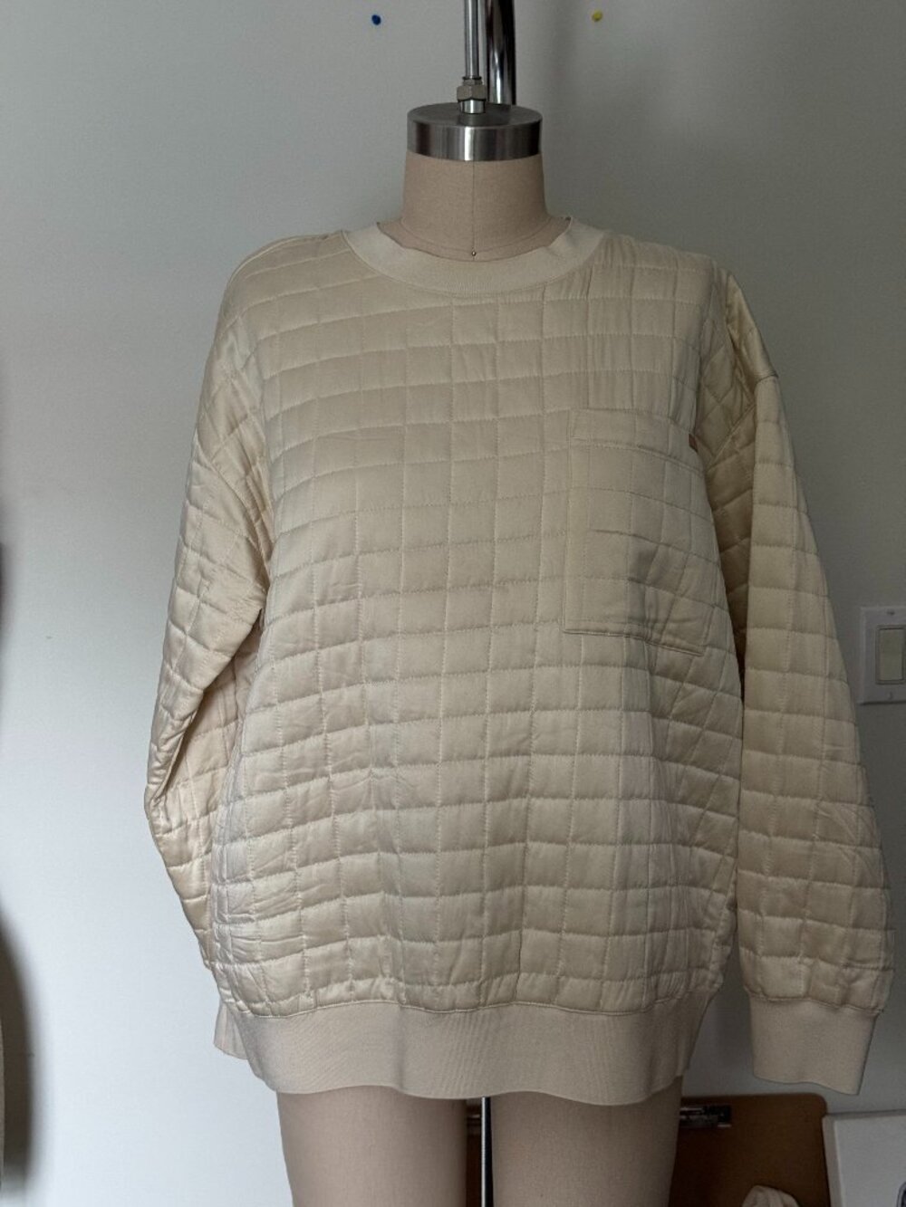Lunya Quilted Silk Sweatshirt